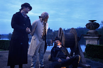 Detlev Buck, G�tz George, Georg Friedrich in "Kabale und Liebe" von Leander Hau�mann