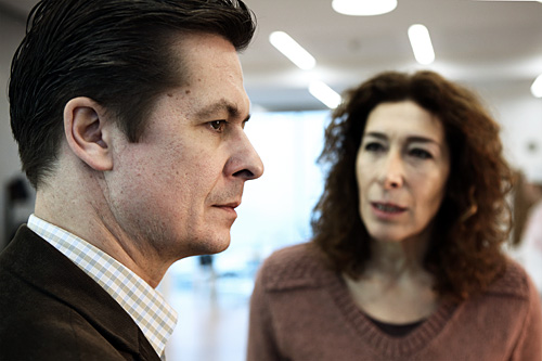 Michael Dangl, Adele Neuhauser in "TATORT-ABGRÜNDE" - Regie: Harald Sicheritz