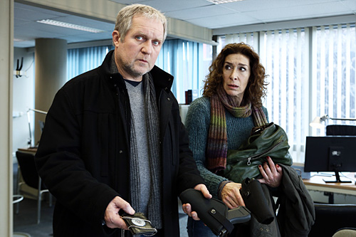 Harald Krassnitzer, Adele Neuhauser in "TATORT-ABGRÜNDE" - Regie: Harald Sicheritz